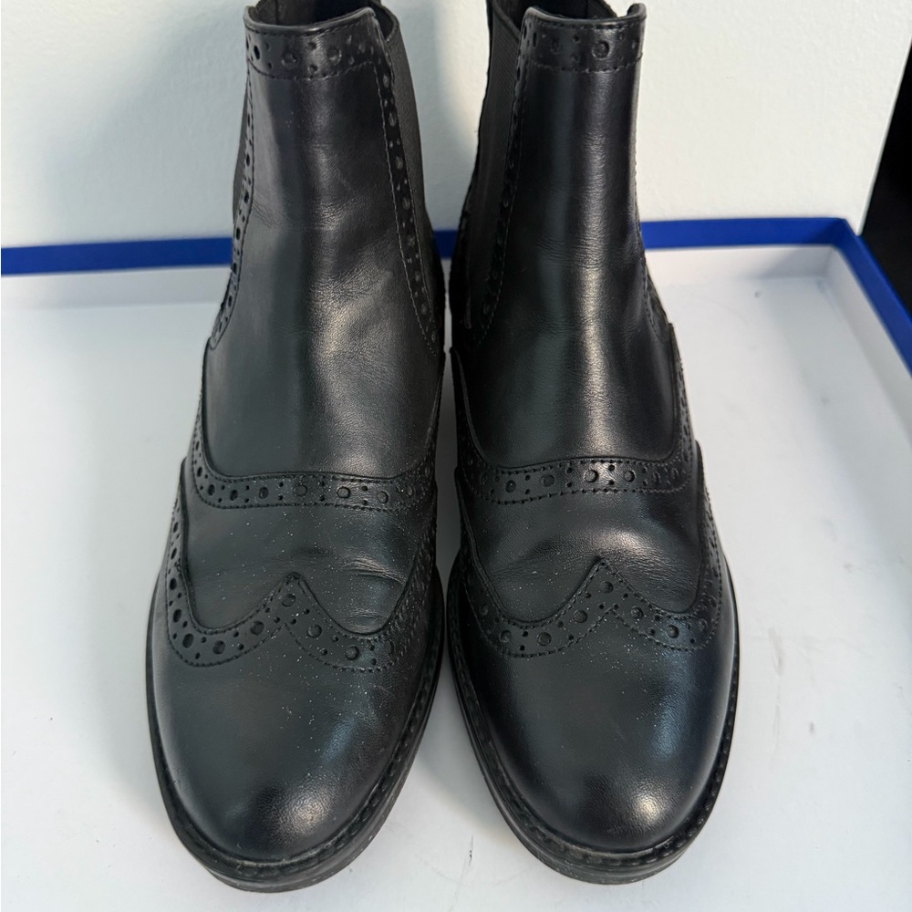Geox Black Leather  Ankle Boots
